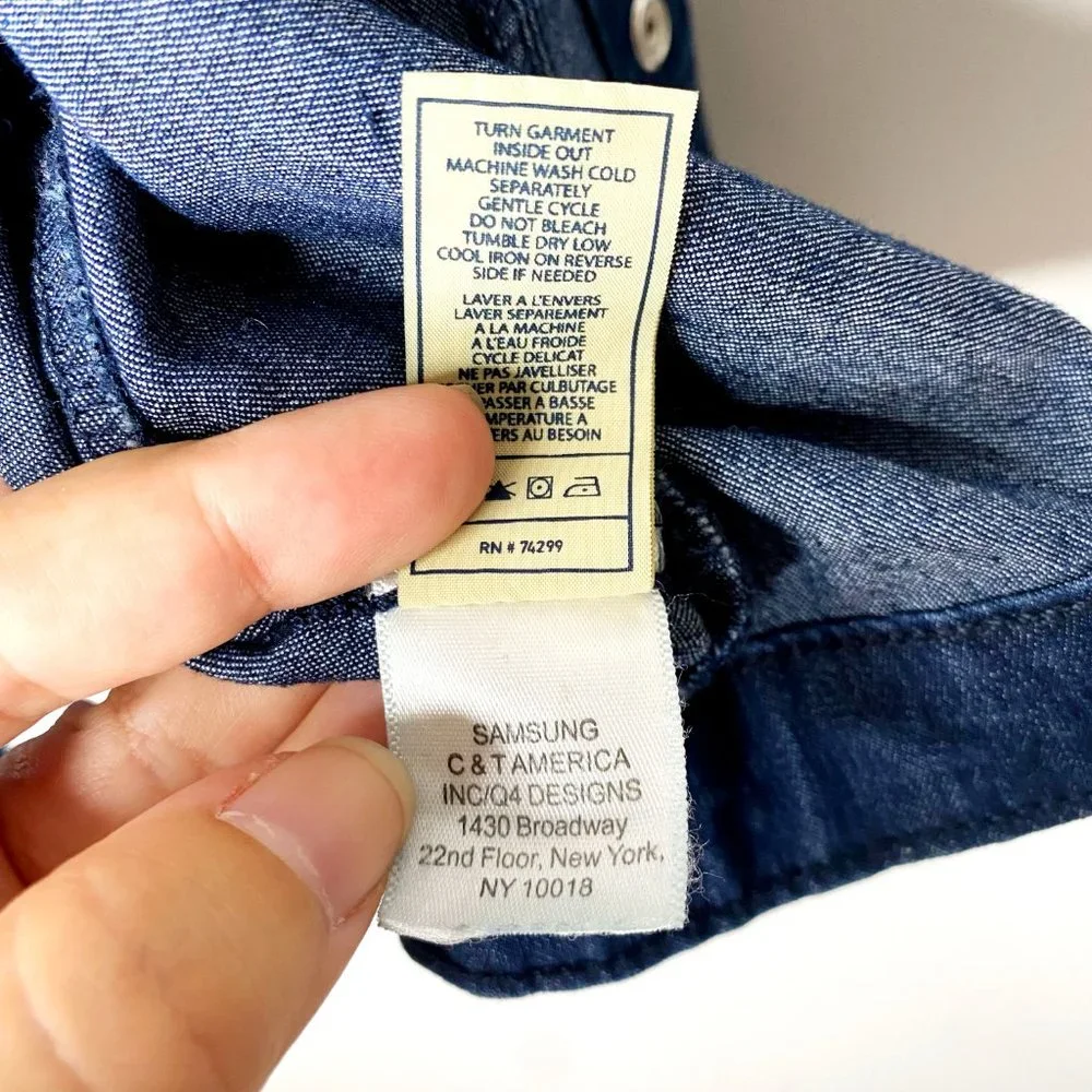 7 For All Mankind Blue Denim Jacket